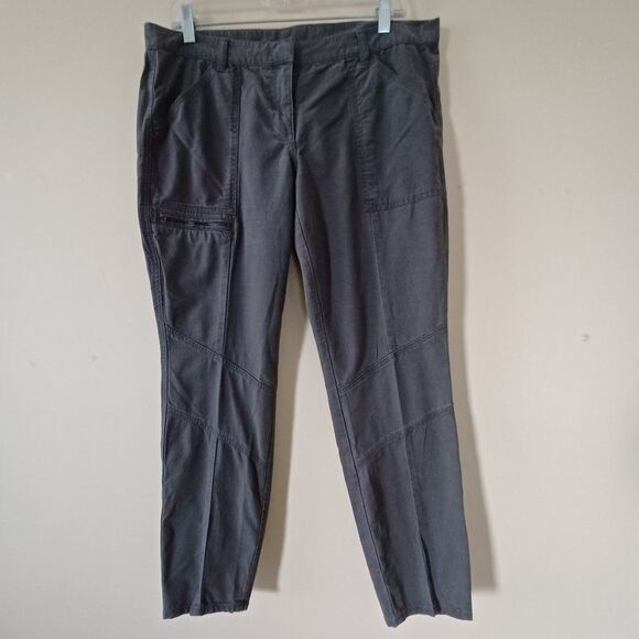 J Crew Cargo Pants Sz 10 City Fit Ankle Skinny Utility Green Womens‎ 37437 - Picture 1 of 9